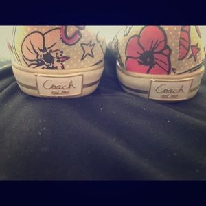 Authentic floral Coach tennis shoes